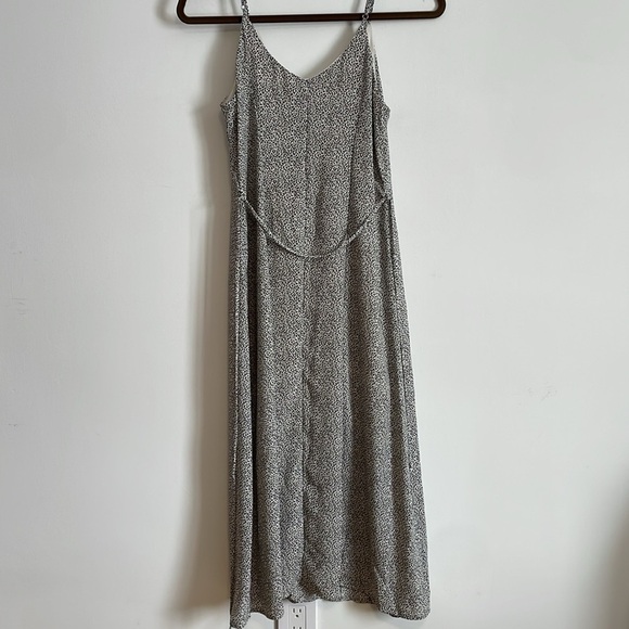 NWT MIDI Dress Sienna Sky Spotted Small Ivory Black Button Animal Long Shift - Picture 7 of 12